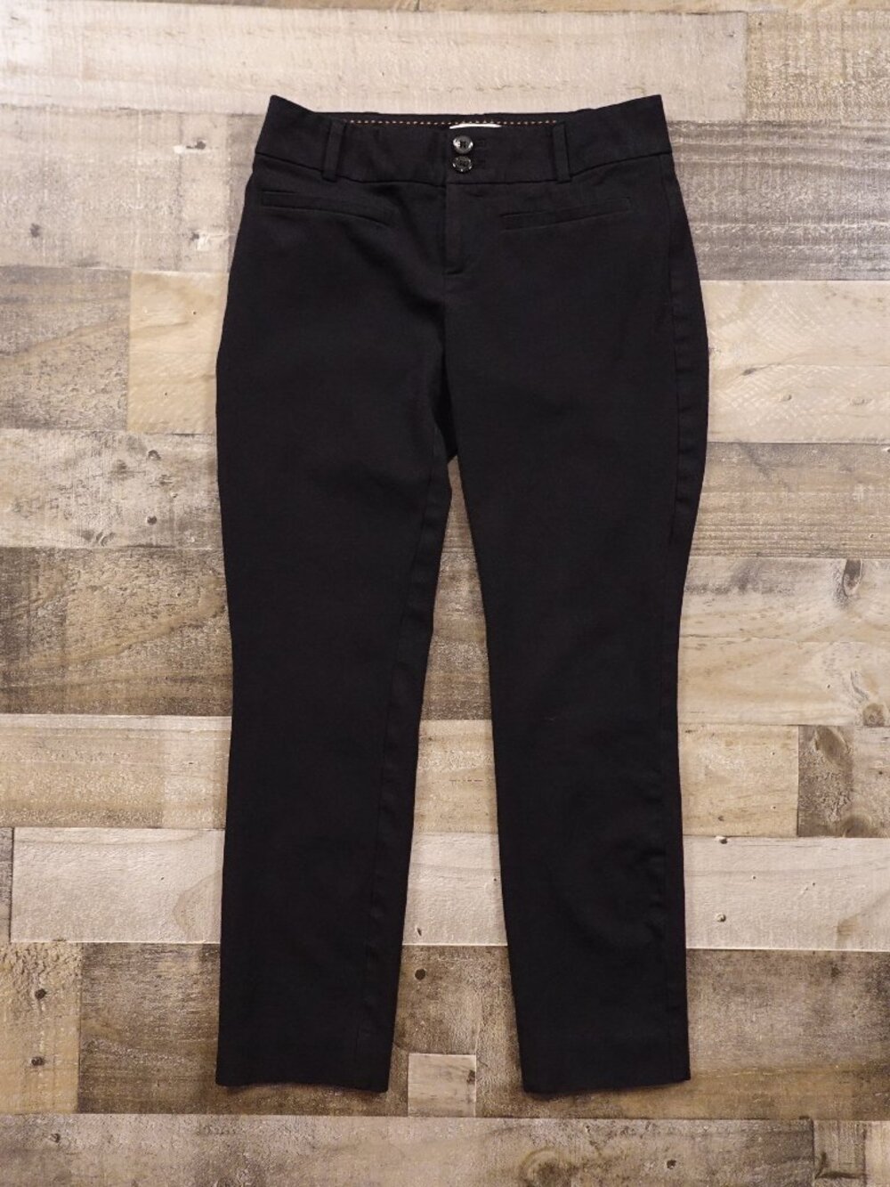 Anthropologie Essential Slim Pants Women’s 0 Black Stretch Ankle